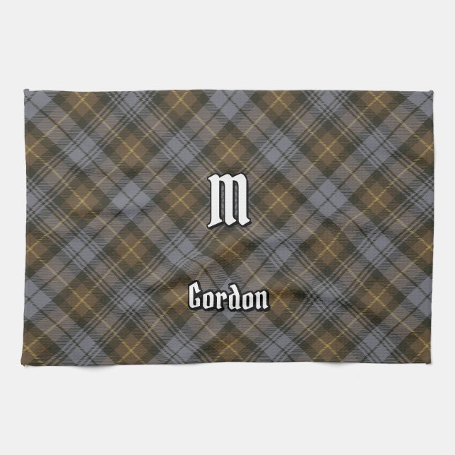 Clan Gordon Weathered Tartan Kitchen Towel (Horizontal)