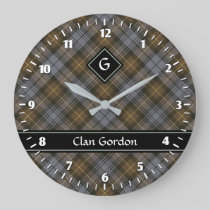Clan Gordon Weathered Tartan Large Clock