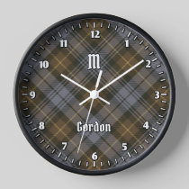 Clan Gordon Weathered Tartan Large Clock