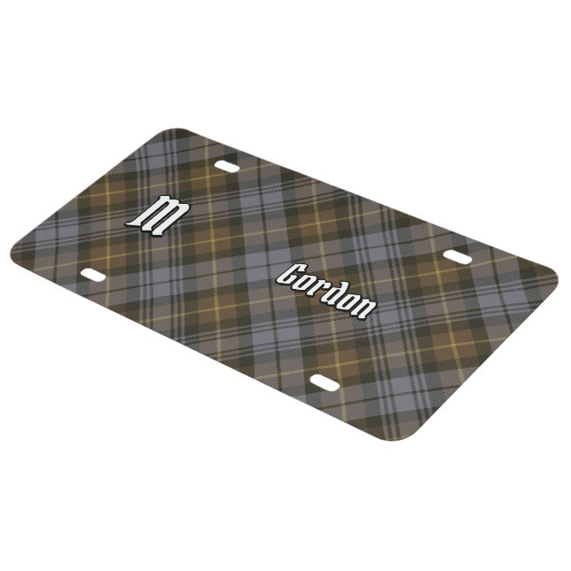 Clan Gordon Weathered Tartan License Plate (Side)