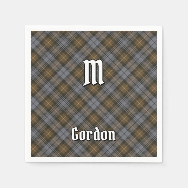 Clan Gordon Weathered Tartan Napkins (Front)