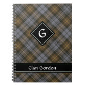 Clan Gordon Weathered Tartan Notebook (Front)