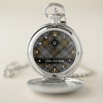 Clan Gordon Weathered Tartan Pocket Watch