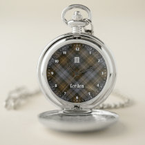 Clan Gordon Weathered Tartan Pocket Watch