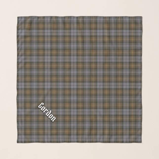 Clan Gordon Weathered Tartan Scarf (Front (Horizontal))