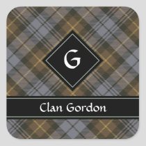 Clan Gordon Weathered Tartan Square Sticker