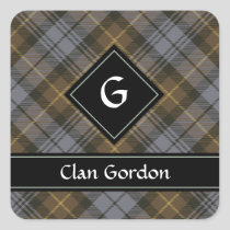 Clan Gordon Weathered Tartan Square Sticker