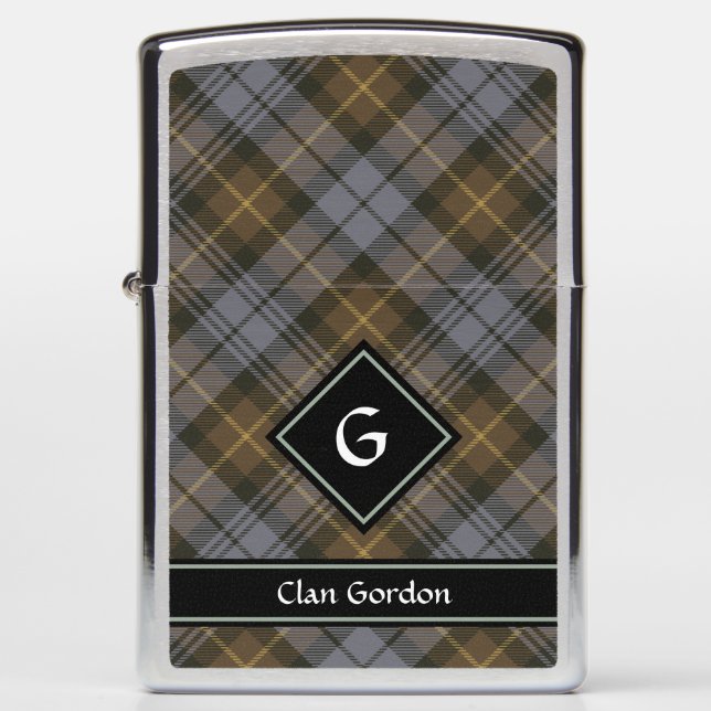 Clan Gordon Weathered Tartan Zippo Lighter (Front)