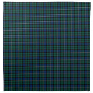 Clan Graham Blue and Green Scottish Tartan Napkin