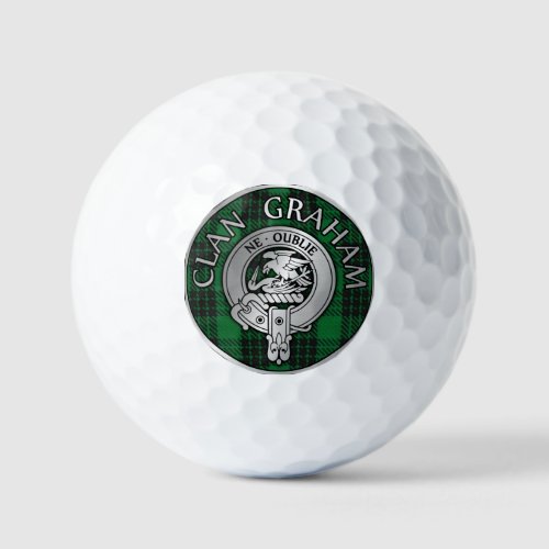 Clan Graham Crest  Tartan Golf Balls