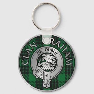 Clan Graham Crest & Tartan Keychain