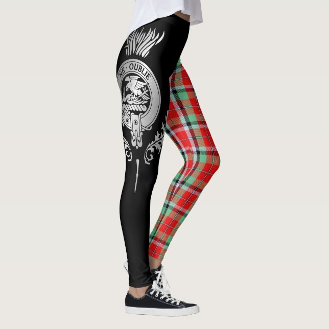 Clan Graham Crest & Tartan Leggings (Right)