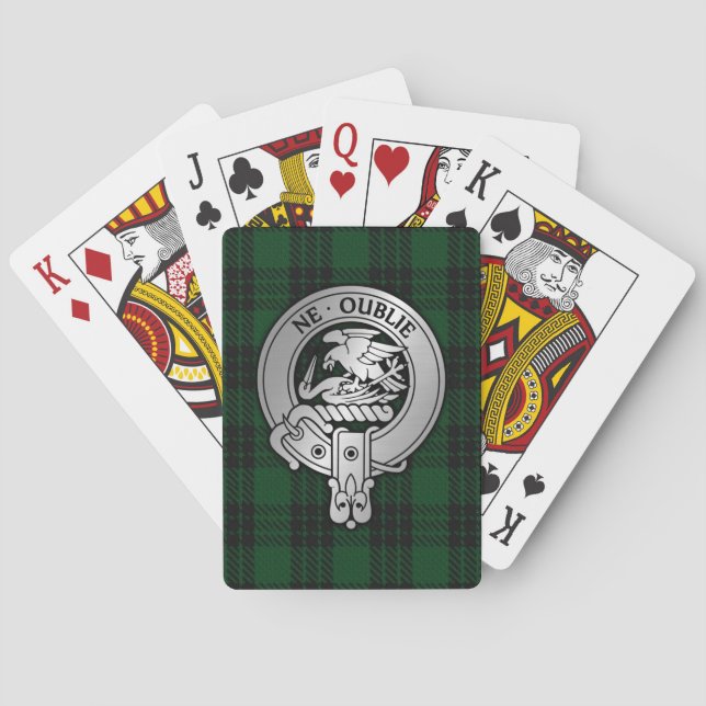 Clan Graham Crest & Tartan Poker Cards (Back)