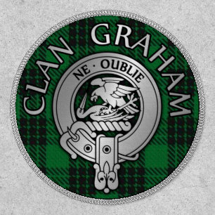 Clan Graham Crest & Tartan Shield Patch