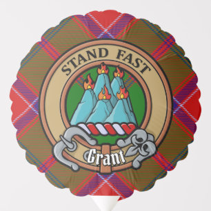 Clan Grant Crest over Tartan Balloon