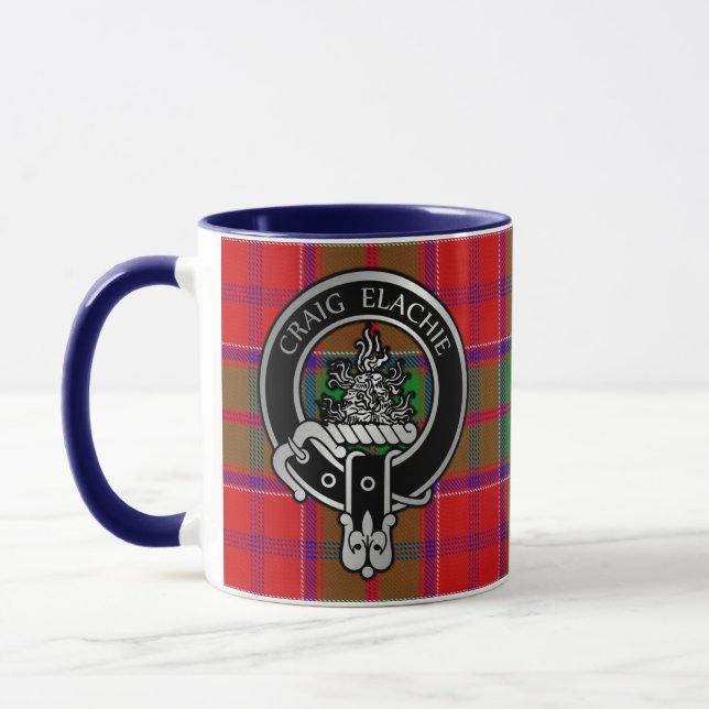 Clan Grant Crest & Tartan Mug (Left)