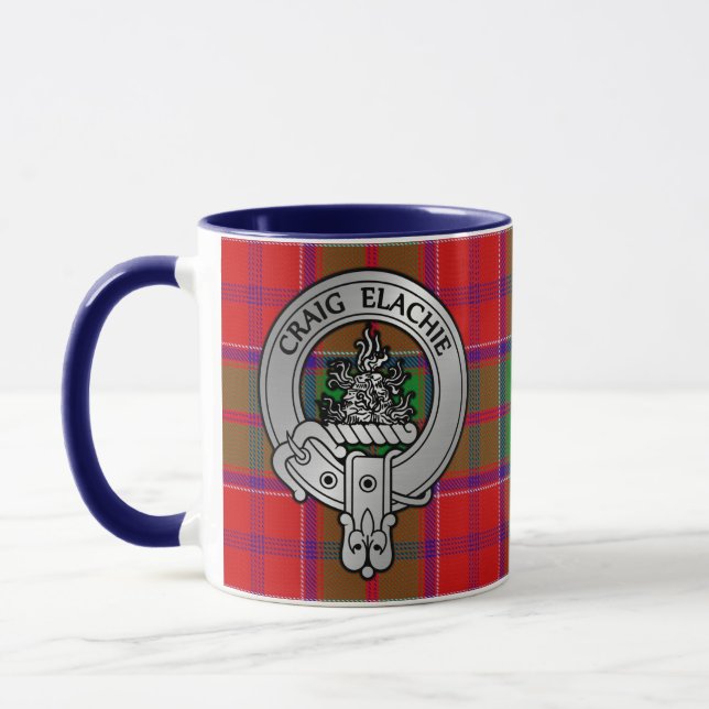 Clan Grant Crest & Tartan Mug (Left)