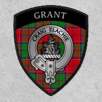 Clan Grant Crest & Tartan Shield Patch