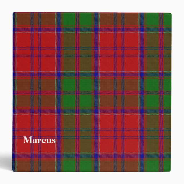Clan Grant Custom Tartan Plaid Binder (Front)