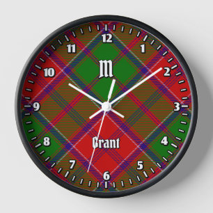 Clan Grant Tartan Clock