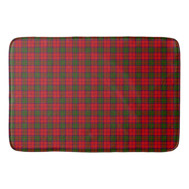 Clan Grant Tartan Plaid Bath Mat (Front)