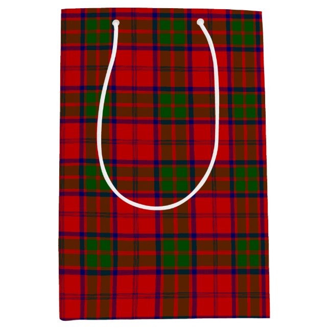 Clan Grant Tartan Plaid Medium Gift Bag (Front)