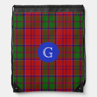 Clan Grant Tartan Plaid Monogram Backpack