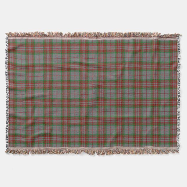 Clan Gray Tartan Throw Blanket (Front)