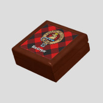 Clan Gregor Crest over Rob Roy Tartan Gift Box