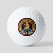 Clan Gregor Crest over Rob Roy Tartan Golf Balls