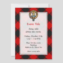 Clan Gregor Crest over Rob Roy Tartan Invitation