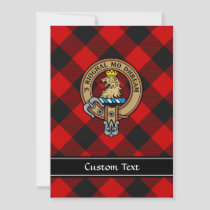 Clan Gregor Crest over Rob Roy Tartan Invitation
