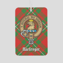 Clan Gregor Crest over Tartan Air Freshener