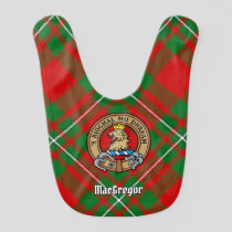 Clan Gregor Crest over Tartan Baby Bib