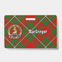 Clan Gregor Crest over Tartan Badge