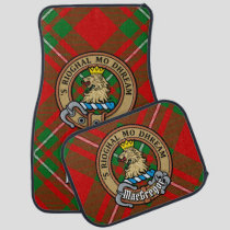 Clan Gregor Crest over Tartan Car Floor Mat