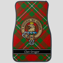 Clan Gregor Crest over Tartan Car Floor Mat