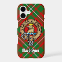 Clan Gregor Crest over Tartan iPhone 17 Case