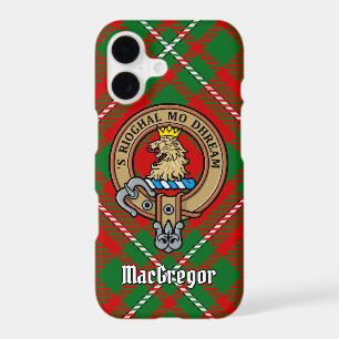 Clan Gregor Crest over Tartan iPhone 17 Case