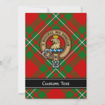 Clan Gregor Crest over Tartan Invitation
