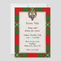 Clan Gregor Crest over Tartan Invitation