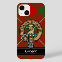 Clan Gregor Crest over Tartan iPhone Case