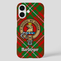 Clan Gregor Crest over Tartan iPhone Case