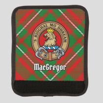 Clan Gregor Crest over Tartan Luggage Handle Wrap