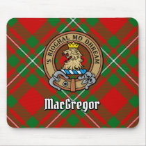 Clan Gregor Crest over Tartan Mouse Pad