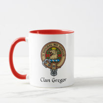 Clan Gregor Crest over Tartan Mug