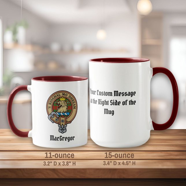 Clan Gregor Crest over Tartan Mug (Creator Uploaded)