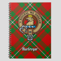 Clan Gregor Crest over Tartan Notebook