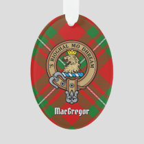 Clan Gregor Crest over Tartan Ornament