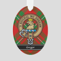Clan Gregor Crest over Tartan Ornament